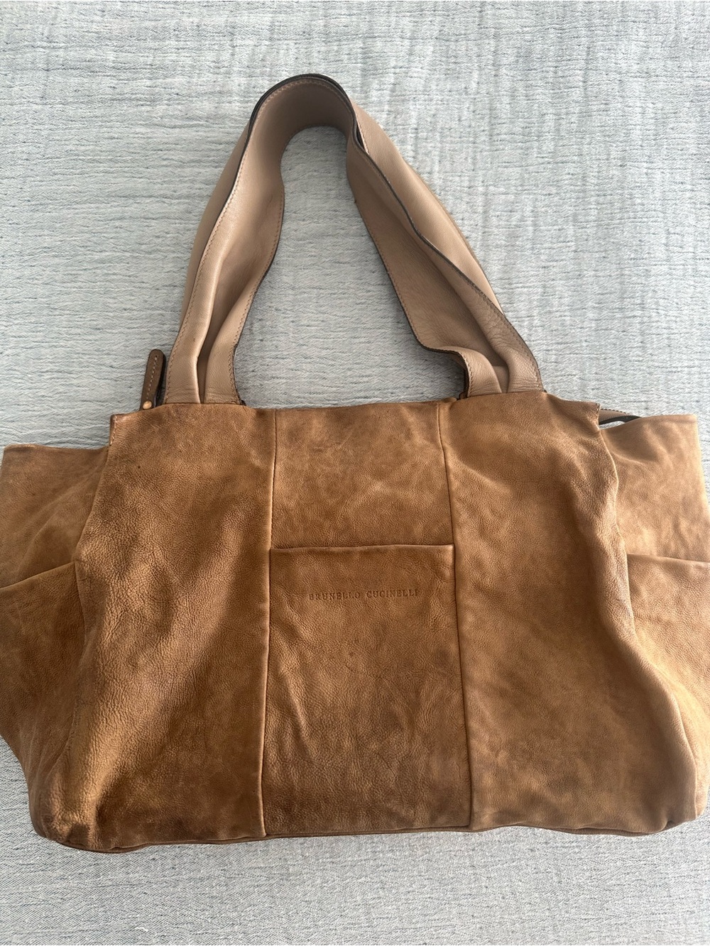 Brunello Cucinelli suede tote bag